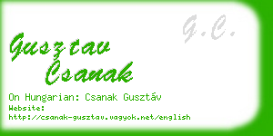 gusztav csanak business card